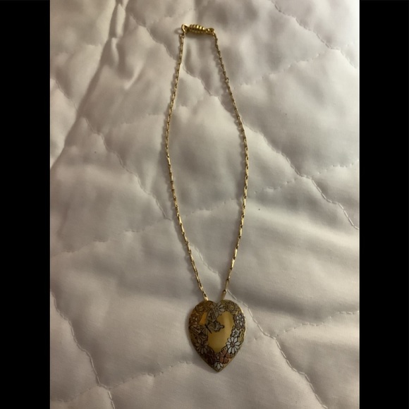 Vintage Reed and Barton Damascene Pendant Necklace - Picture 2 of 4